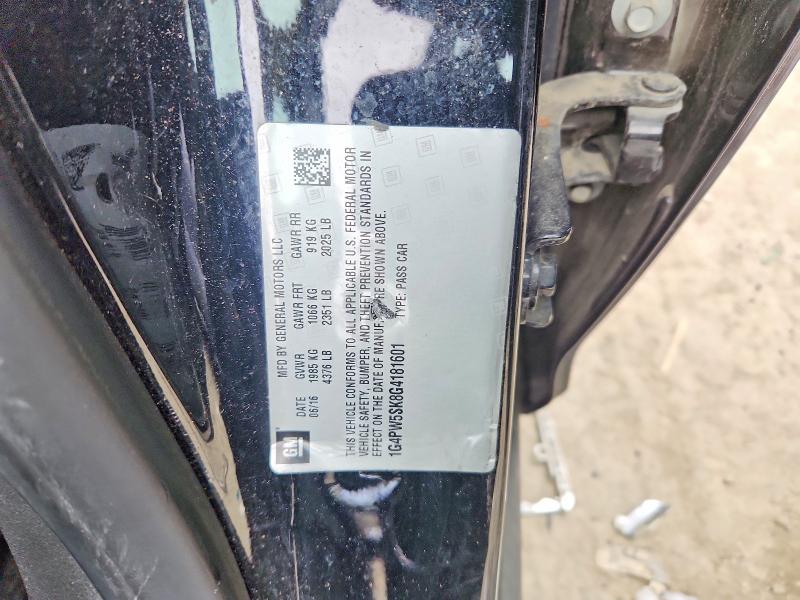 77206585 :رقم المزاد ، 1G4PW5SK8G4181601 vin ، 2016 Buick Verano مزاد بيع