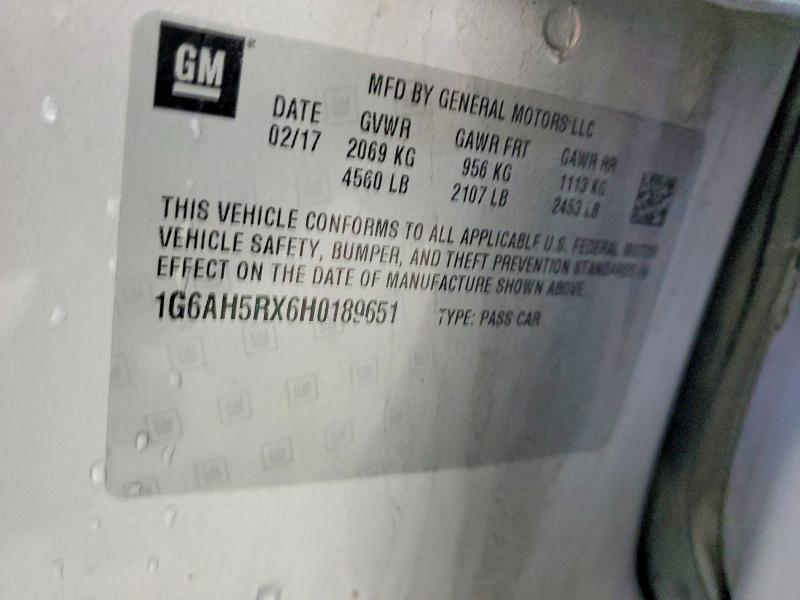 Продажа на аукционе авто 2017 Cadillac Ats, vin: 1G6AH5RX6H0189651, номер лота: 46394396