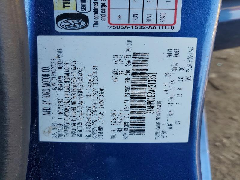 Продажа на аукционе авто 2010 Ford Fusion, vin: 3FAHP0CG9AR213351, номер лота: 47047196