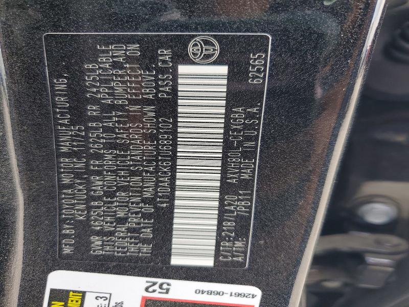 Aukcja sprzedaży 2026 Toyota Camry, vin: 4T1DAACK6TU689102, numer aukcji: 47419906