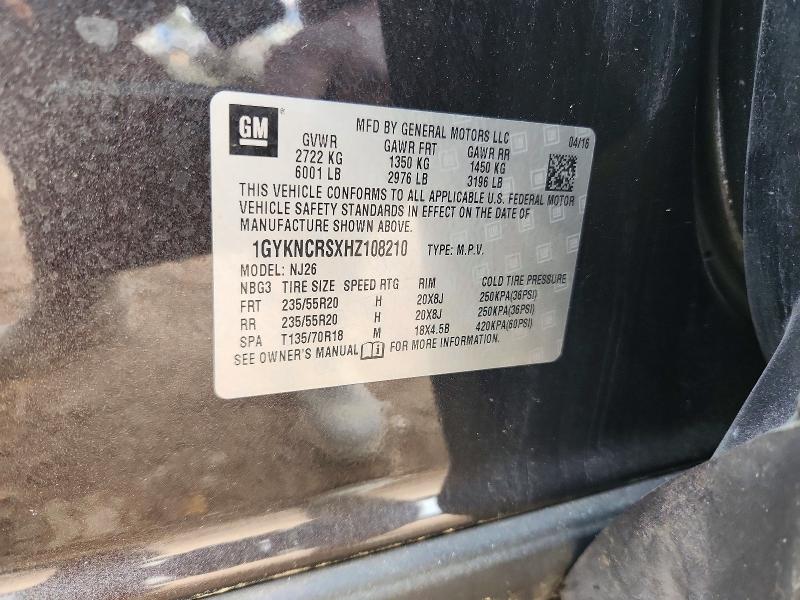 Продажа на аукционе авто 2017 Cadillac Xt5, vin: 1GYKNCRSXHZ108210, номер лота: 47395376