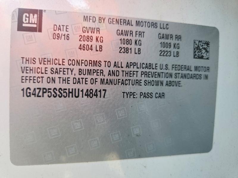 Aukcja sprzedaży 2017 Buick Lacrosse, vin: 1G4ZP5SS5HU148417, numer aukcji: 79510945