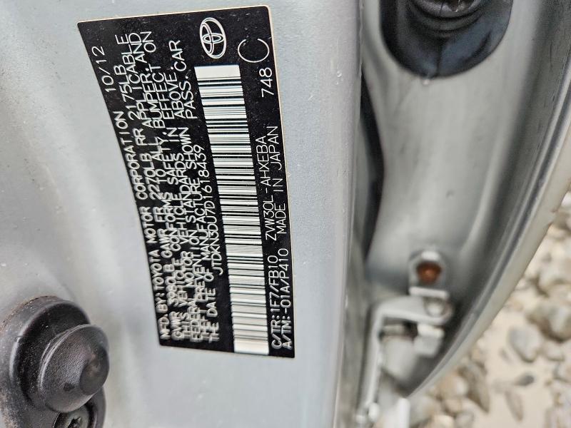 Aukcja sprzedaży 2013 Toyota Prius, vin: JTDKN3DU7D1618439, numer aukcji: 79672025