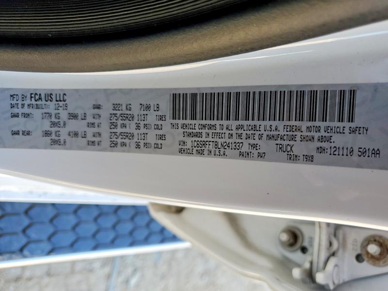 Продаж на аукціоні авто 2020 Ram 1500, vin: 1C6SRFFT8LN241337, номер лоту: 47348196