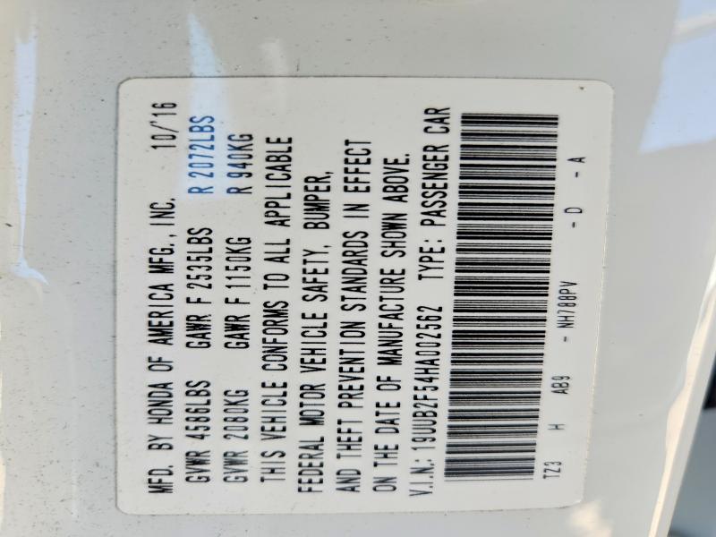 Aukcja sprzedaży 2017 Acura Tlx, vin: 19UUB2F54HA002562, numer aukcji: 47896376