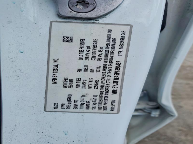 47592306 :رقم المزاد ، 5YJ3E1EA5PF394497 vin ، 2023 Tesla Model 3 مزاد بيع