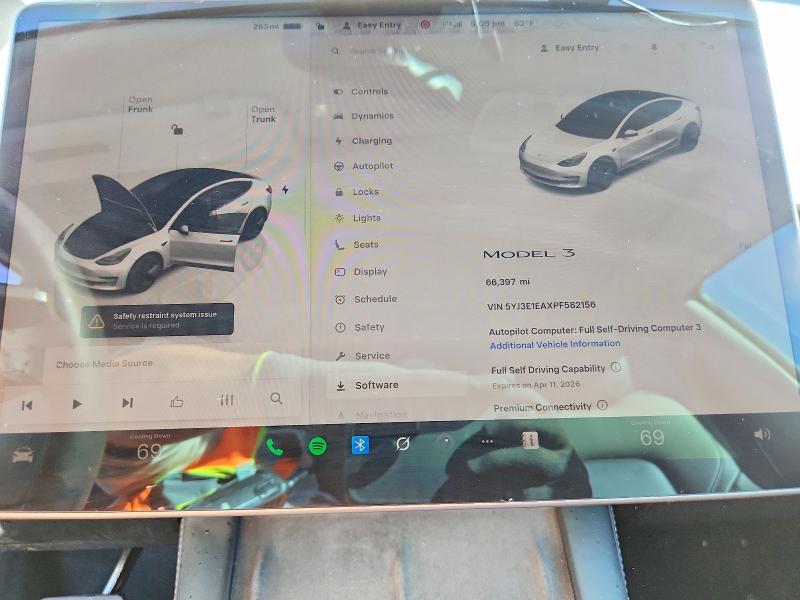 Aukcja sprzedaży 2023 Tesla Model 3, vin: 5YJ3E1EAXPF582156, numer aukcji: 46863106