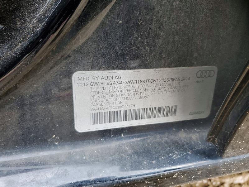 Aukcja sprzedaży 2013 Audi A4, vin: WAUAFAFL0DN027179, numer aukcji: 45892706