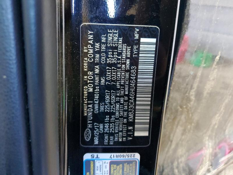 Aukcja sprzedaży 2017 Hyundai Tucson, vin: KM8J3CA46HU464683, numer aukcji: 41882406