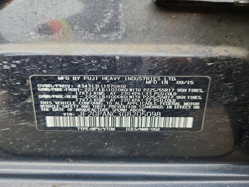 2016 Subaru Crosstrek მანქანა იყიდება აუქციონზე, vin: JF2GPANC3G8205098, აუქციონის ნომერი: 46984936