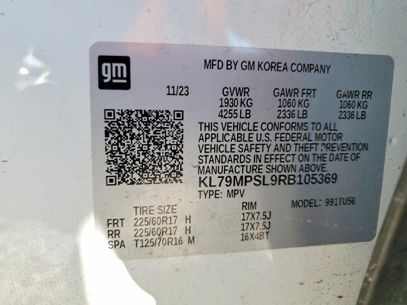 Продаж на аукціоні авто 2024 Chevrolet Trailblazer, vin: KL79MPSL9RB105369, номер лоту: 46632586