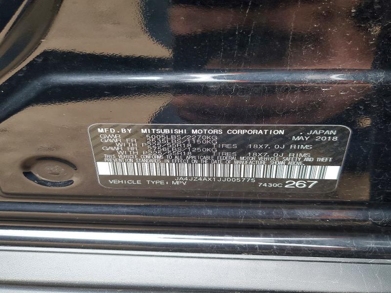 Aukcja sprzedaży 2018 Mitsubishi Outlander, vin: JA4JZ4AX1JJ005775, numer aukcji: 47804846