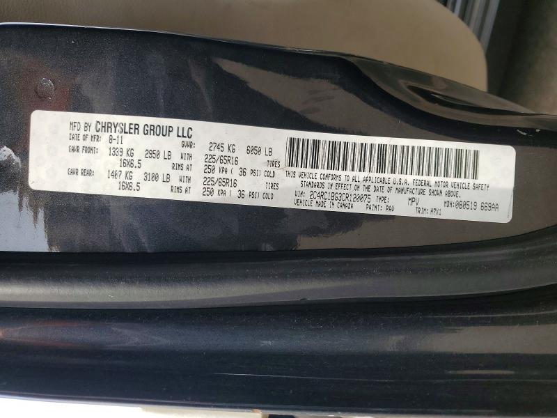 48279116 :رقم المزاد ، 2C4RC1BG3CR120075 vin ، 2012 Chrysler Town & Country مزاد بيع