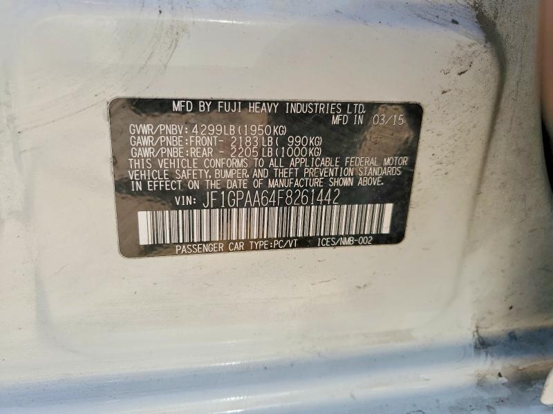 Aukcja sprzedaży 2015 Subaru Impreza, vin: JF1GPAA64F8261442, numer aukcji: 47949766