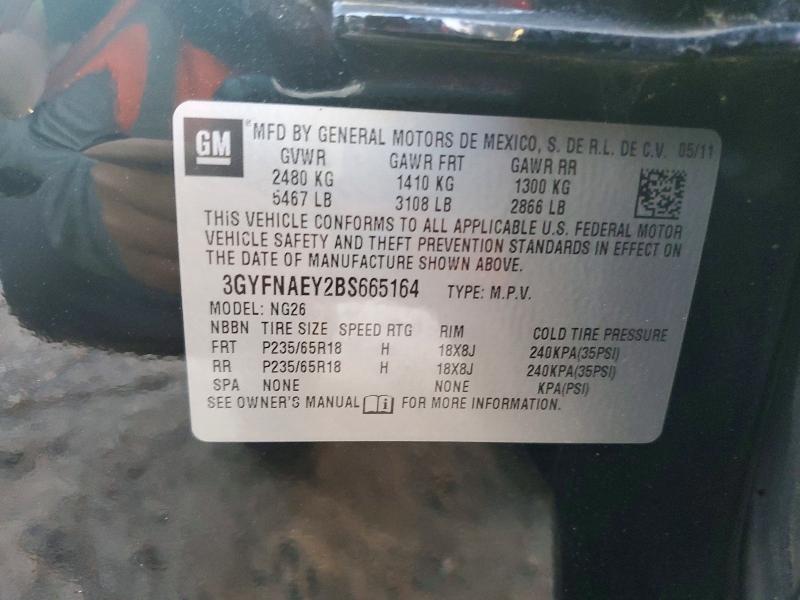 Auction sale of the 2011 Cadillac Srx, vin: 3GYFNAEY2BS665164, lot number: 46521106