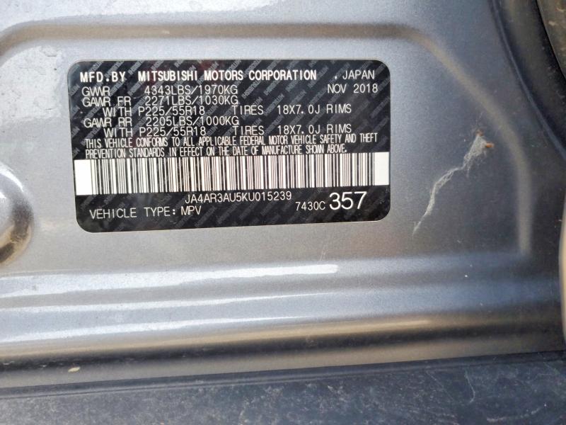 Продаж на аукціоні авто 2019 Mitsubishi Outlander Sport, vin: JA4AR3AU5KU015239, номер лоту: 46750226