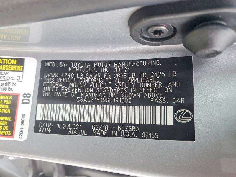 Продаж на аукціоні авто 2025 Lexus Es 350, vin: 58ADZ1B19SU191002, номер лоту: 47011446
