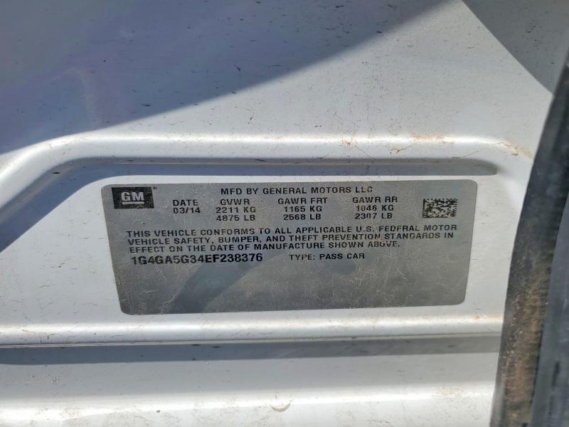 45515496 :رقم المزاد ، 1G4GA5G34EF238376 vin ، 2014 Buick Lacrosse مزاد بيع