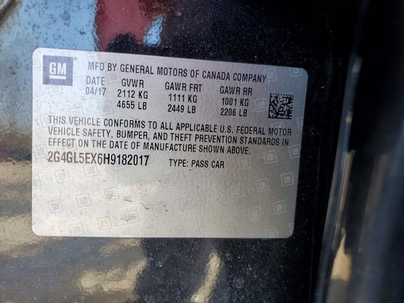 45457636 :رقم المزاد ، 2G4GL5EX6H9182017 vin ، 2017 Buick Regal مزاد بيع