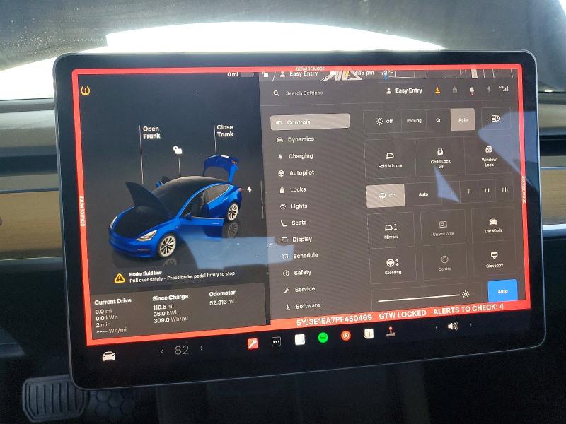45820516 :رقم المزاد ، 5YJ3E1EA7PF450469 vin ، 2023 Tesla Model 3 مزاد بيع