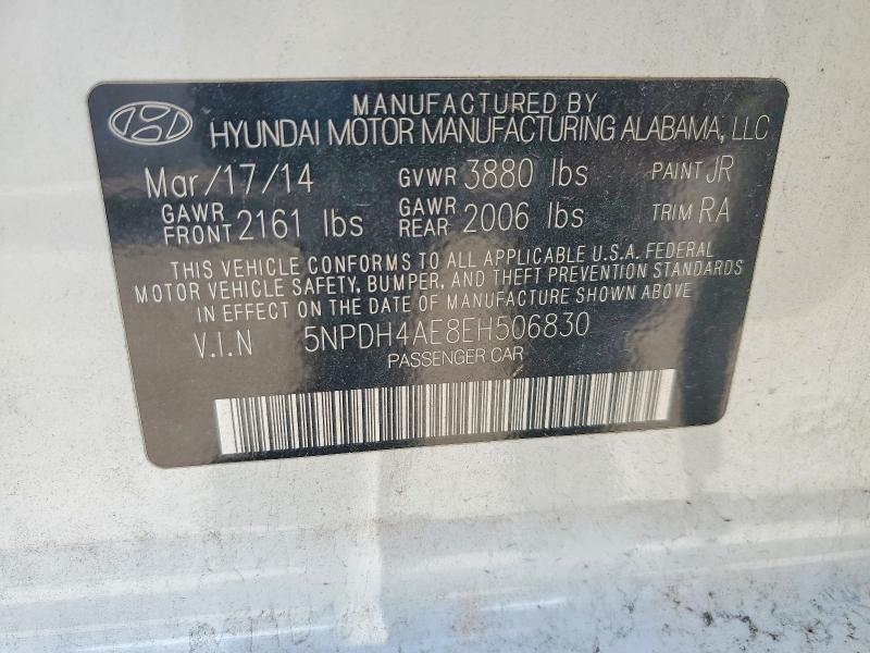 Продажа на аукционе авто 2014 Hyundai Elantra, vin: 5NPDH4AE8EH506830, номер лота: 46557736