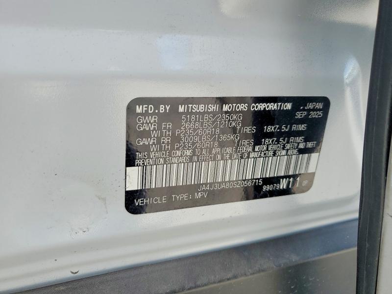 Aukcja sprzedaży 2025 Mitsubishi Outlander, vin: JA4J3UA80SZ056715, numer aukcji: 47257916