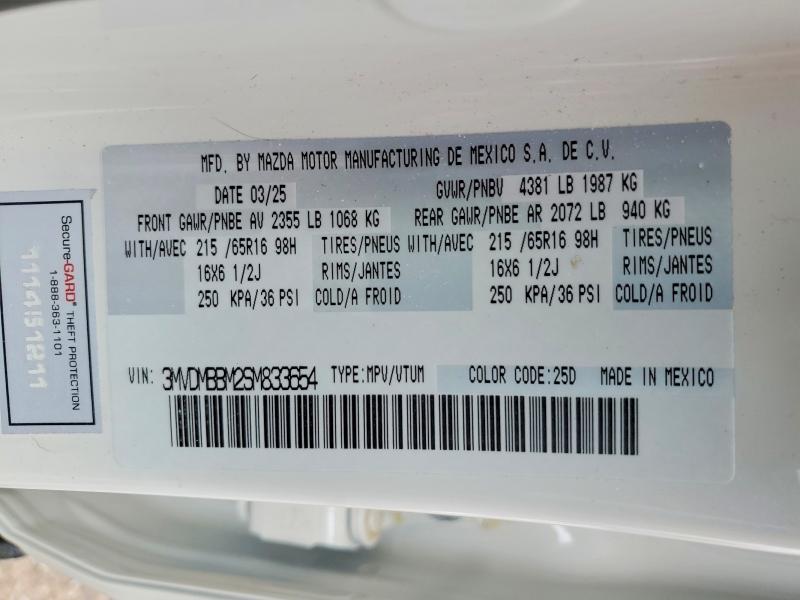 Aukcja sprzedaży 2025 Mazda Cx-30, vin: 3MVDMBBM2SM833654, numer aukcji: 79094605