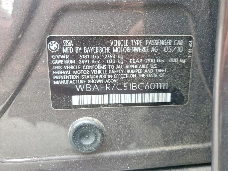 Продажа на аукционе авто 2011 Bmw 535, vin: WBAFR7C51BC601111, номер лота: 79610145