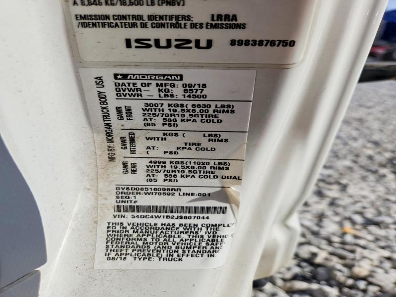 Aukcja sprzedaży 2018 Isuzu Npr Hd, vin: 54DC4W1B2JS807044, numer aukcji: 45464276