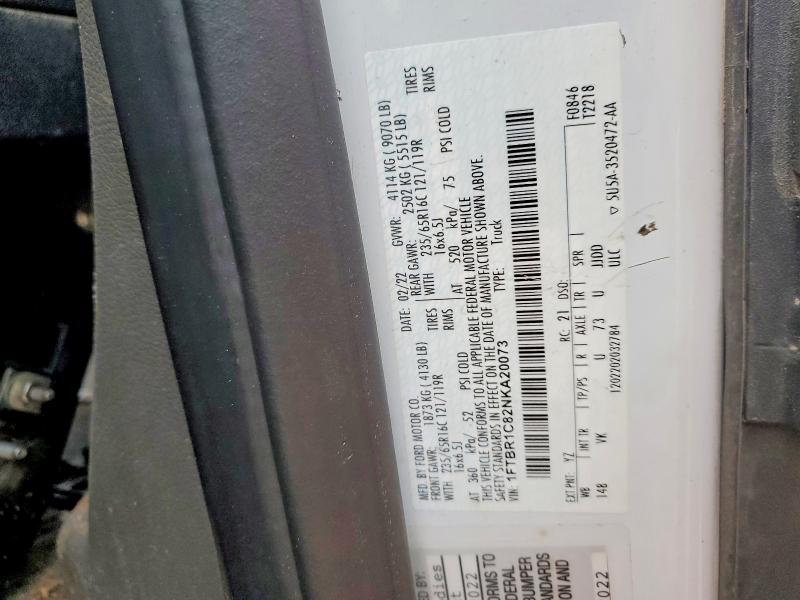 Продажа на аукционе авто 2022 Ford Trans 250, vin: 1FTBR1C82NKA20073, номер лота: 97862655