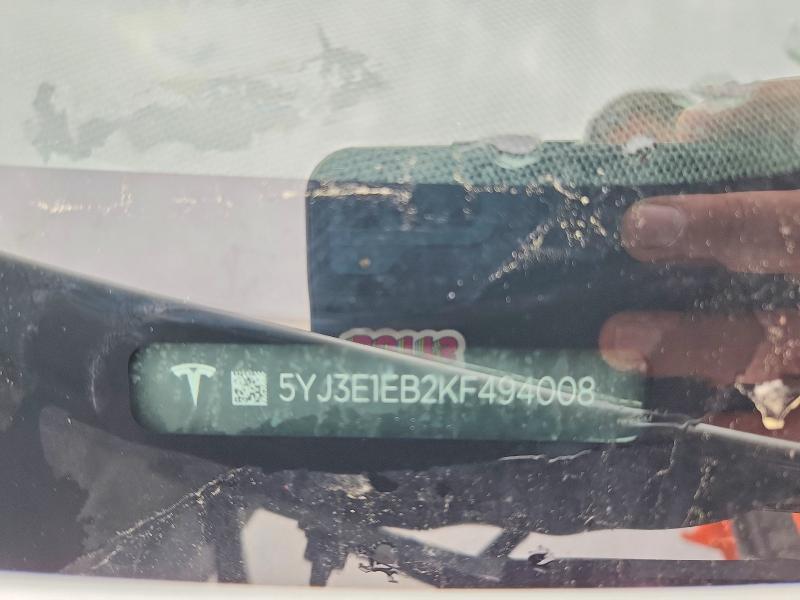 Продаж на аукціоні авто 2019 Tesla Mdl 3, vin: 5YJ3E1EB2KF494008, номер лоту: 47550476