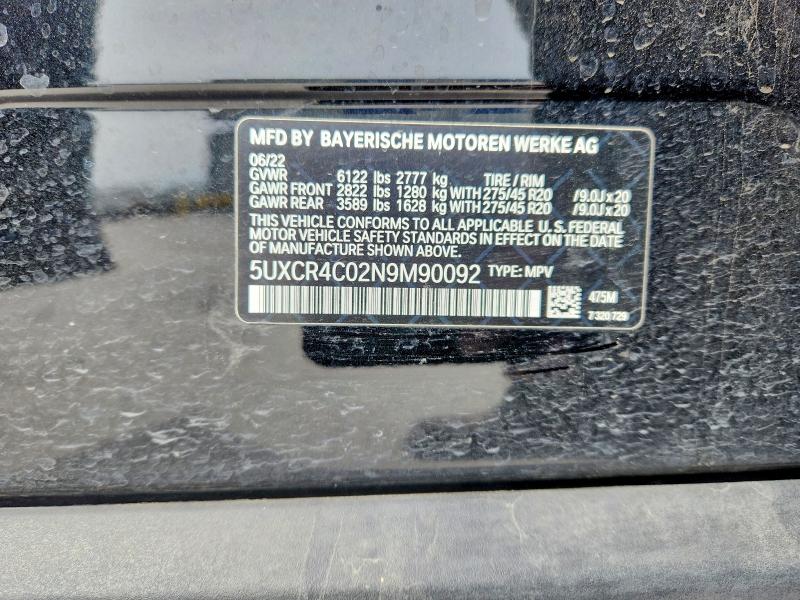 Продажа на аукционе авто 2022 Bmw X5, vin: 5UXCR4C02N9M90092, номер лота: 46171736