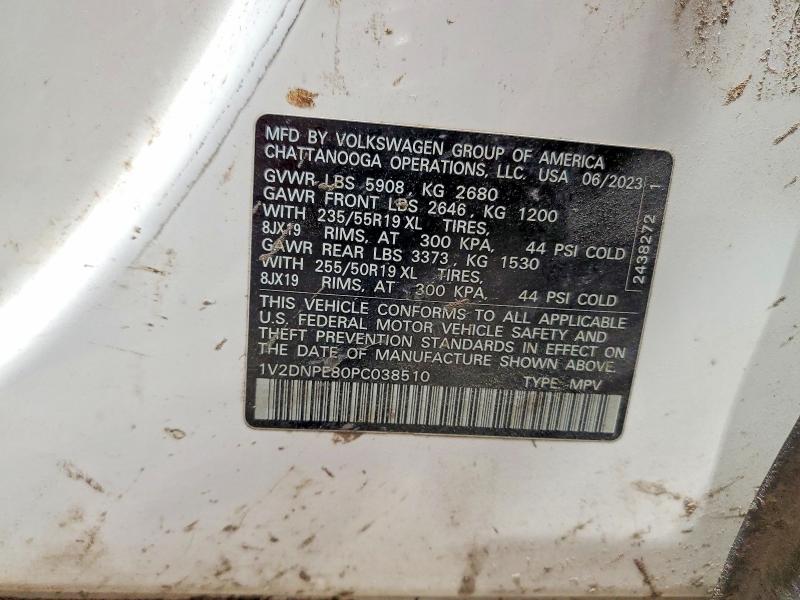 46657856 :رقم المزاد ، 1V2DNPE80PC038510 vin ، 2023 Volkswagen Id.4 مزاد بيع