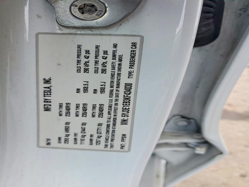 Продаж на аукціоні авто 2019 Tesla Model 3, vin: 5YJ3E1EB3KF434030, номер лоту: 47450996