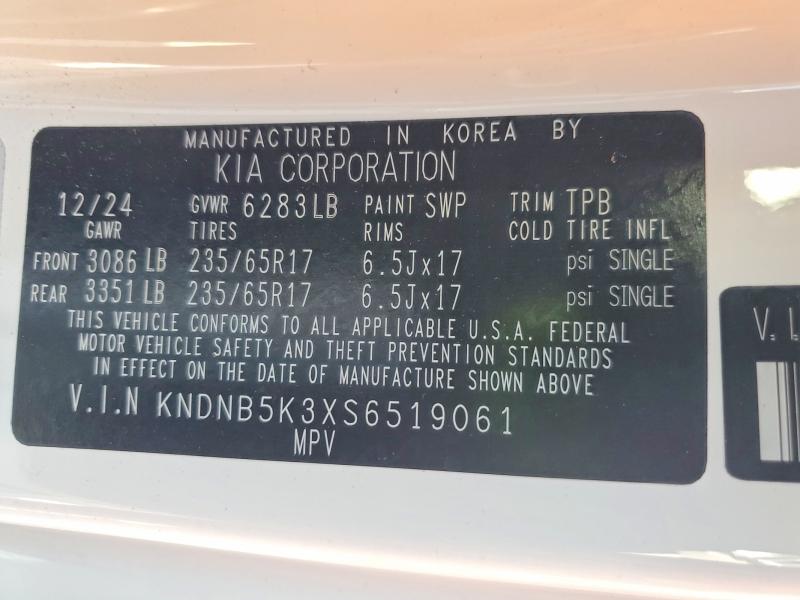 Продаж на аукціоні авто 2025 Kia Carnival, vin: KNDNB5K3XS6519061, номер лоту: 46238286
