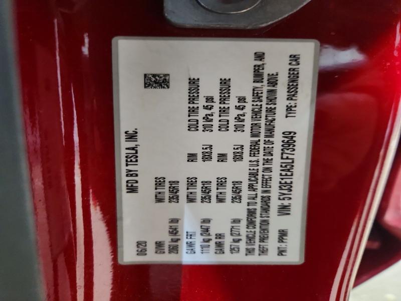 Aukcja sprzedaży 2020 Tesla Model 3, vin: 5YJ3E1EA5LF739649, numer aukcji: 46464326