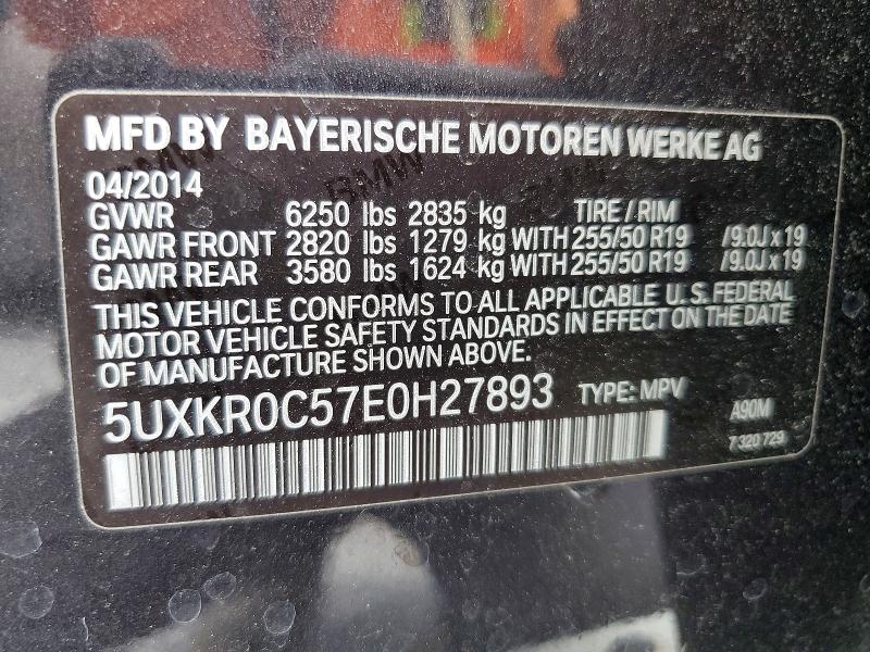 47719876 :رقم المزاد ، 5UXKR0C57E0H27893 vin ، 2014 Bmw X5 مزاد بيع