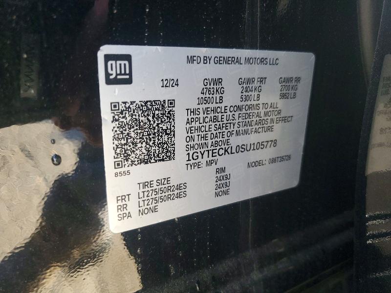 Auction sale of the 2025 Cadillac Escalade Iq, vin: 1GYTECKL0SU105778, lot number: 45738446