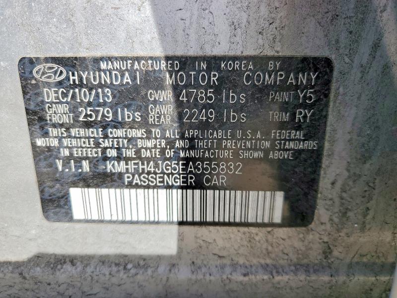 Продаж на аукціоні авто 2014 Hyundai Azera, vin: KMHFH4JG5EA355832, номер лоту: 47728966