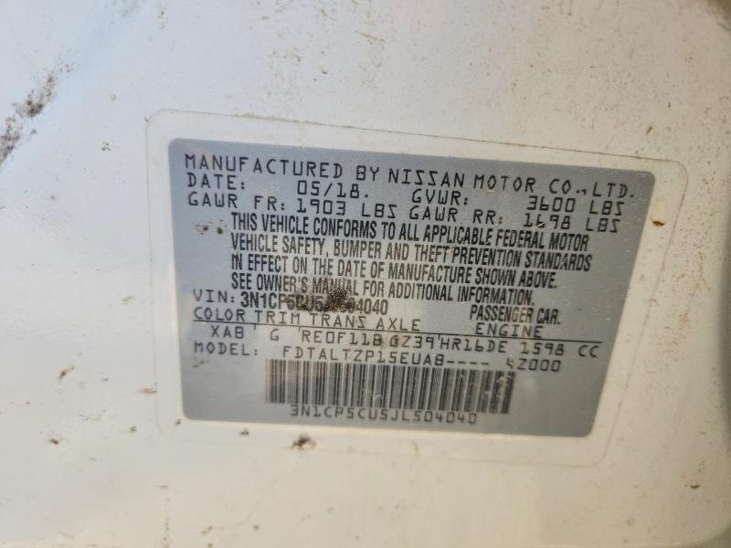 Продажа на аукционе авто 2018 Nissan Kicks, vin: 3N1CP5CU5JL504040, номер лота: 46259456