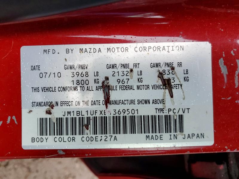 Aukcja sprzedaży 2011 Mazda 3, vin: JM1BL1UFXB1369501, numer aukcji: 79955205