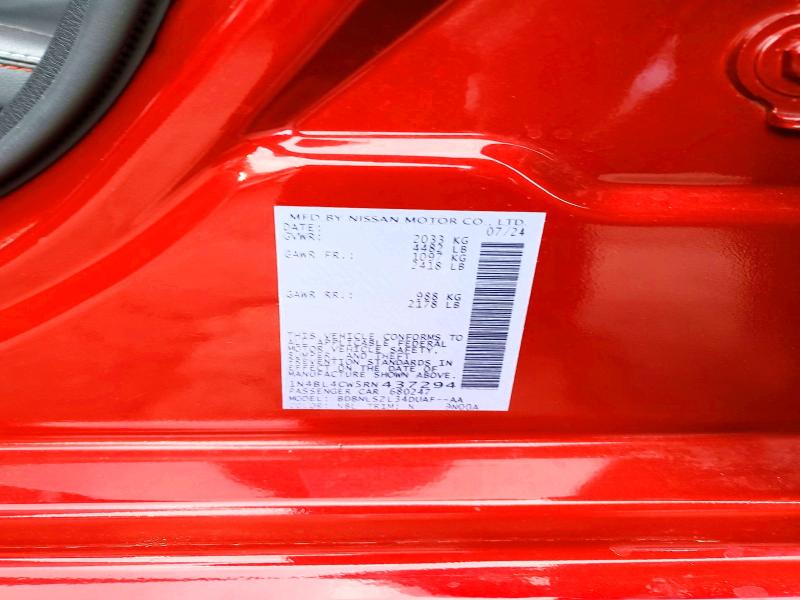 Продаж на аукціоні авто 2024 Nissan Altima, vin: 1N4BL4CW5RN437294, номер лоту: 47267556
