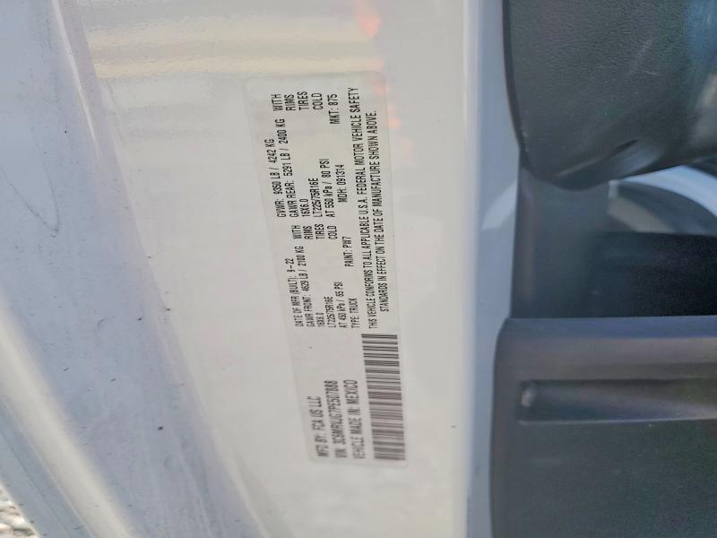Продажа на аукционе авто 2023 Ram Promaster 3500, vin: 3C6MRVJG7PE507888, номер лота: 47162646