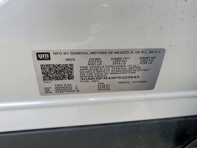 Продаж на аукціоні авто 2023 Chevrolet Blazer, vin: 3GNKBFR4XPS103643, номер лоту: 79826485