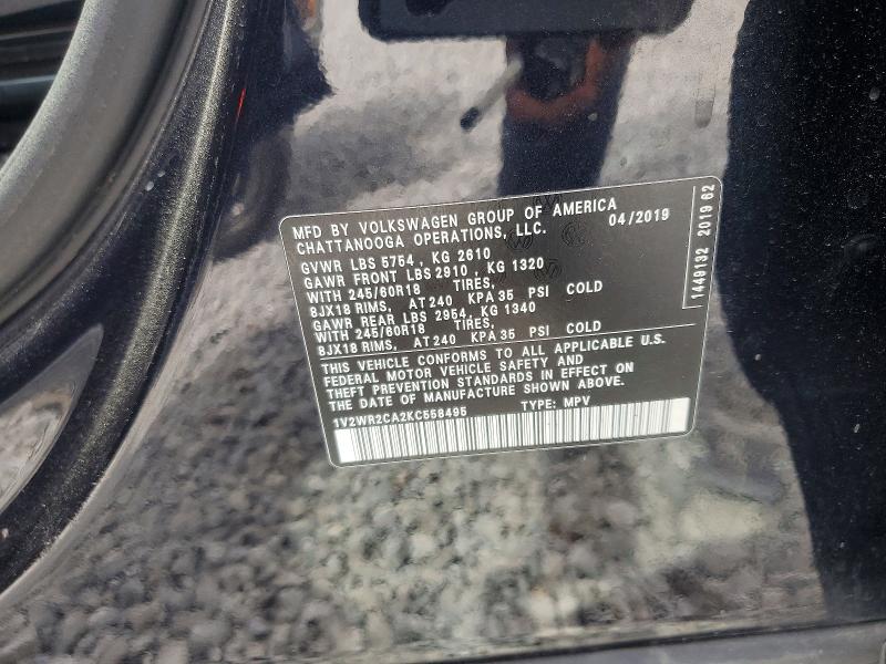 Aukcja sprzedaży 2019 Volkswagen Atlas, vin: 1V2WR2CA2KC558495, numer aukcji: 48205636