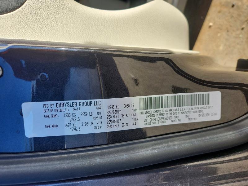 45889846 :رقم المزاد ، 2C4RC1BG5FR505822 vin ، 2015 Chrysler Town & Country مزاد بيع
