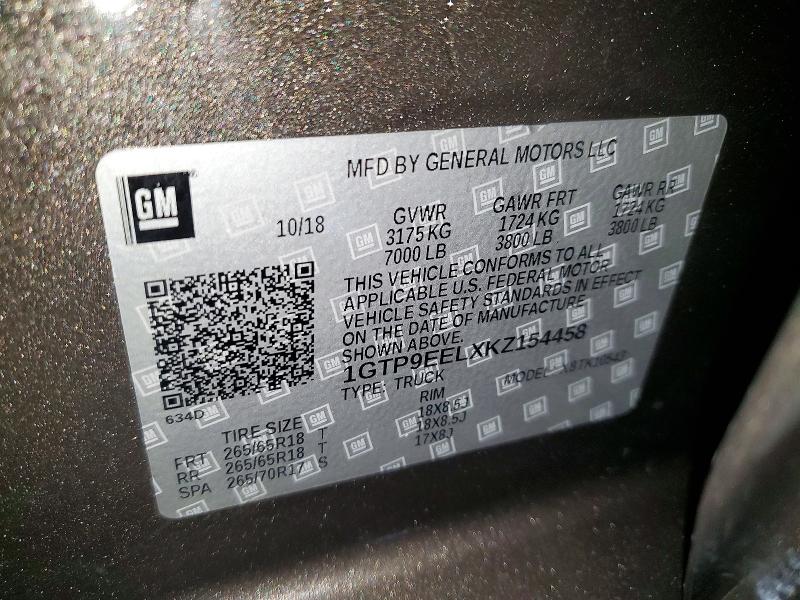 Aukcja sprzedaży 2019 Gmc Sierra, vin: 1GTP9EELXKZ154458, numer aukcji: 41617706
