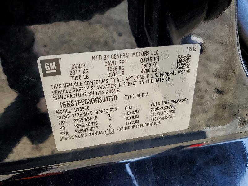 Aukcja sprzedaży 2016 Gmc Yukon Xl, vin: 1GKS1FEC3GR304770, numer aukcji: 48326656
