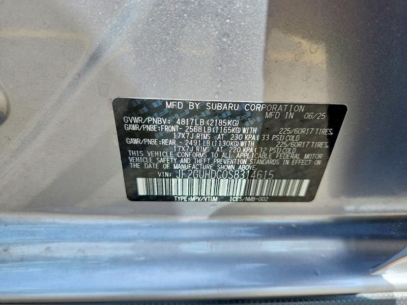 Продажа на аукционе авто 2025 Subaru Crosstrek, vin: JF2GUHDC0S8314615, номер лота: 42069926
