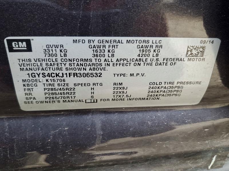 Продажа на аукционе авто 2015 Cadillac Escalade, vin: 1GYS4CKJ1FR306532, номер лота: 79590335